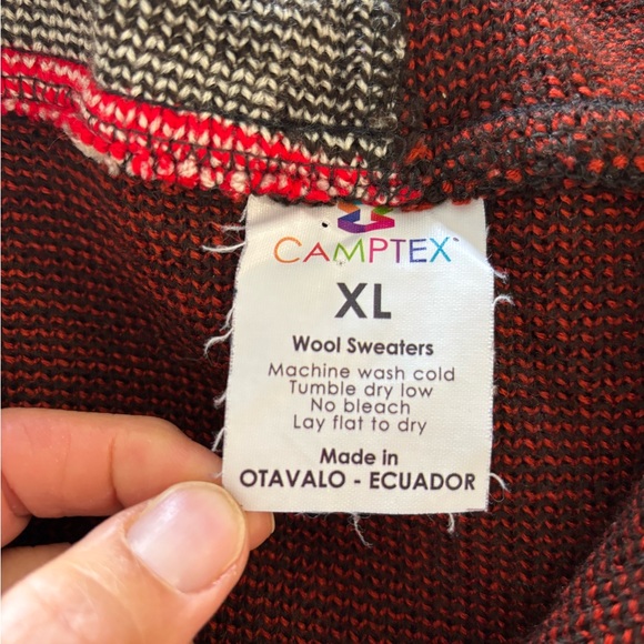 Camptex Colorful Wool Geometric Tribal Southwestern Patter Hoodie XL - Picture 5 of 7